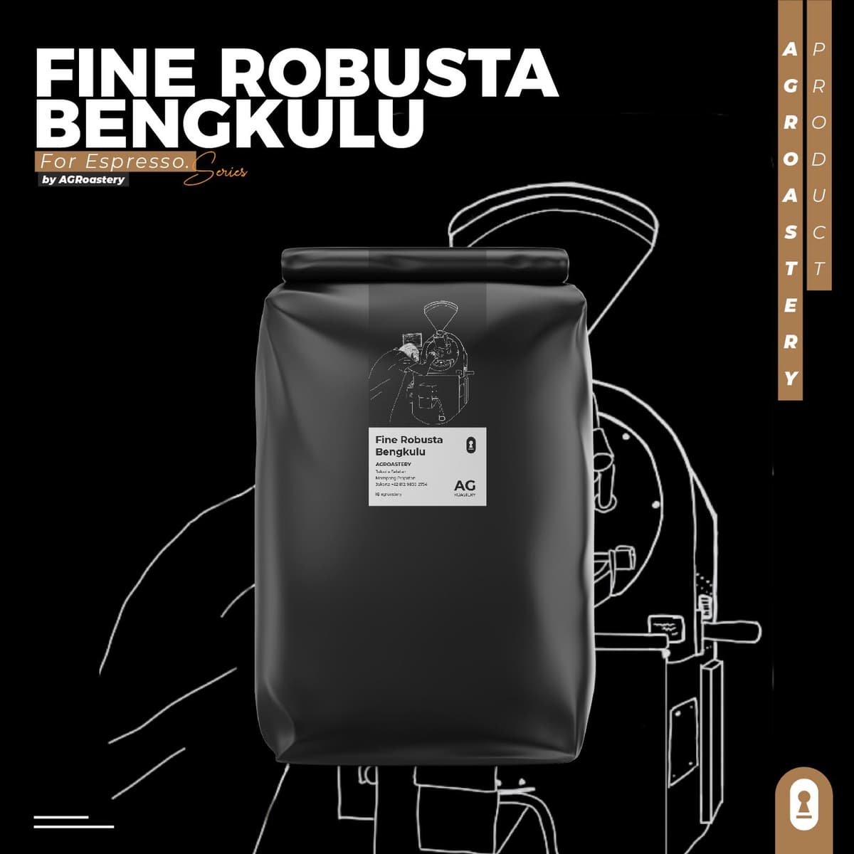 Biji Kopi Fine Robusta Bengkulu Fresh Roasted